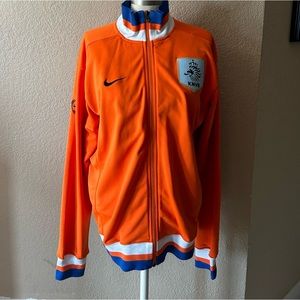 Vintage 2000s Nike KNVB Nederland Holland Track Jacket Mens Size L Orange Blue